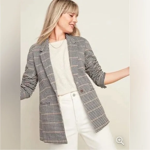 Old Navy Jackets Coats Old Navy Houndstooth Plaid Ponte Knit